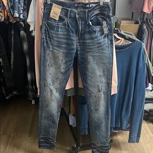 PRPS Blue Painters Wash Men's Skinny Jeans